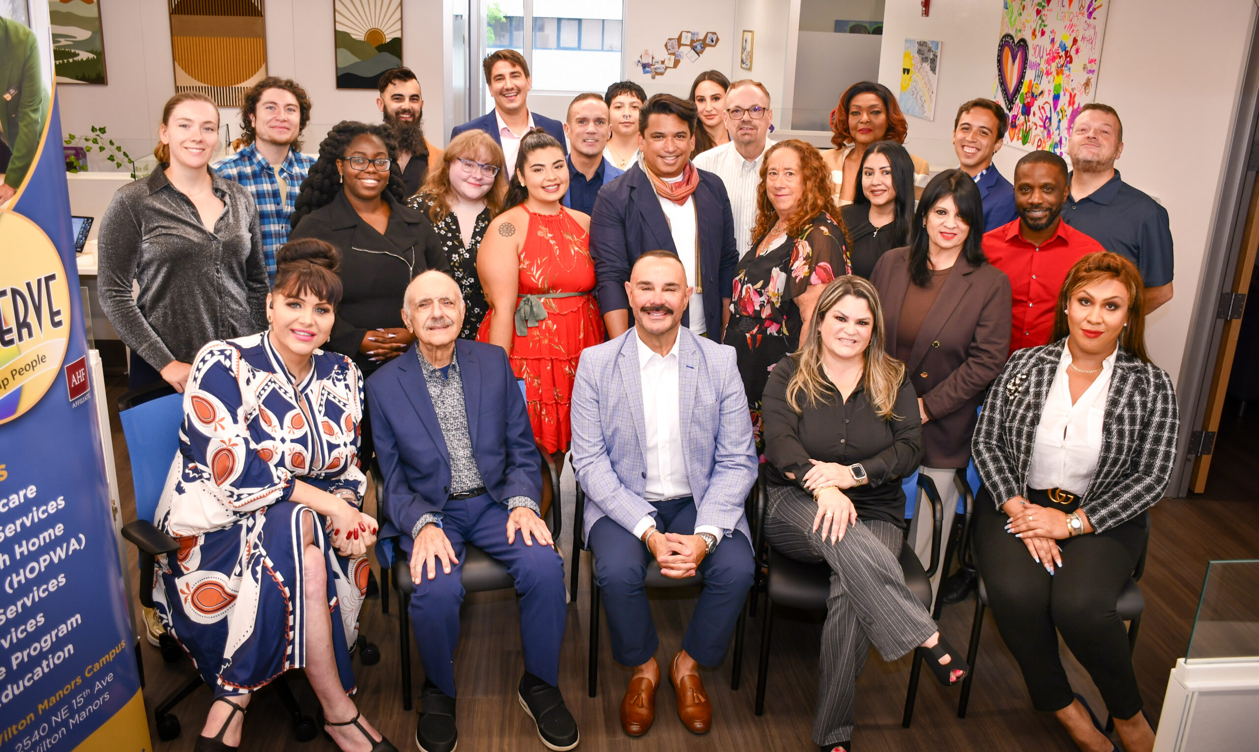 Group photo with SunServe staff