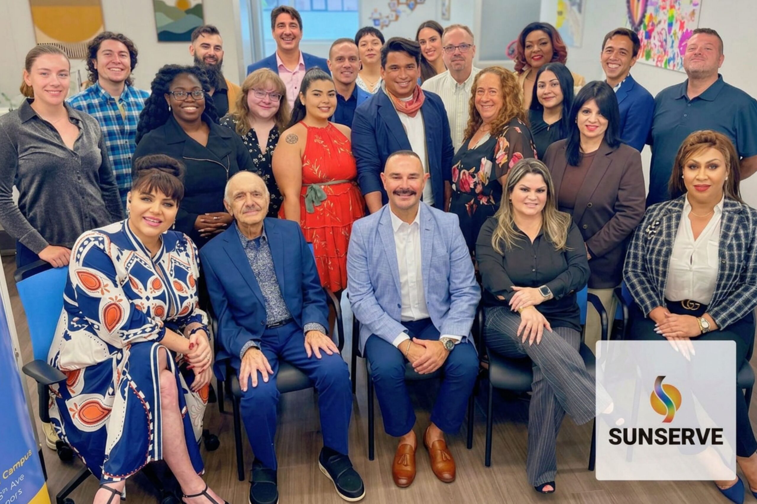 Group photo with SunServe staff